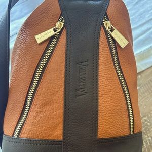 NEW! Never used.  Valentina All Italian Leather Sling Backpack Bucket Bag
